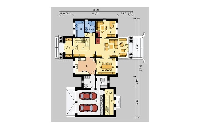Projekt domu piętrowego LK&862 - parter