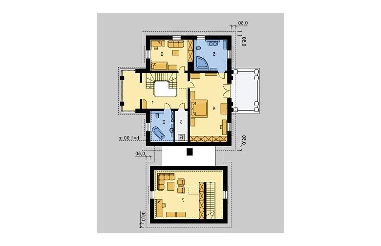 Projekt domu piętrowego LK&862 - poddasze
