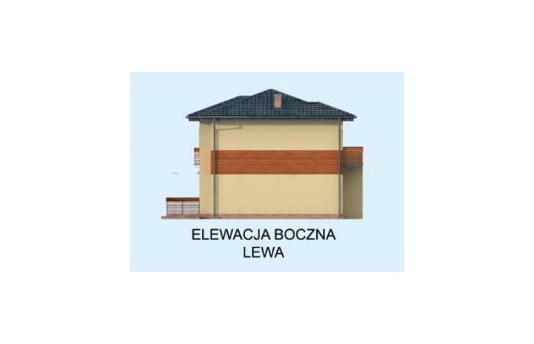 Projekt domu z poddaszem ROSARIO - elewacja 2