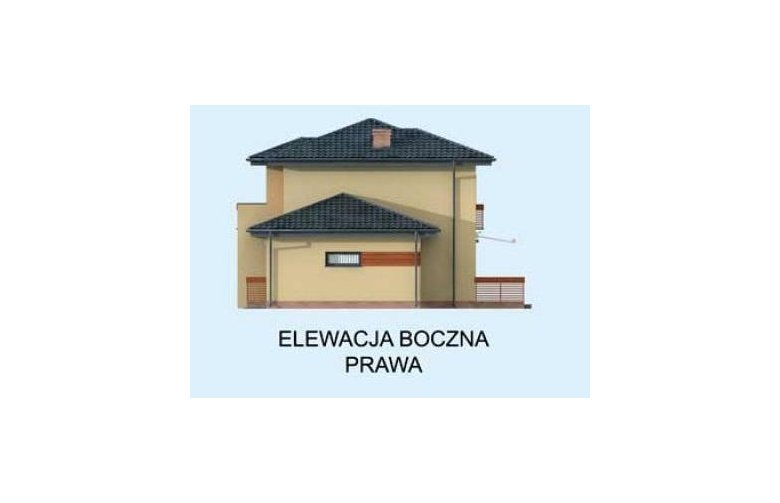 Projekt domu z poddaszem ROSARIO - elewacja 4