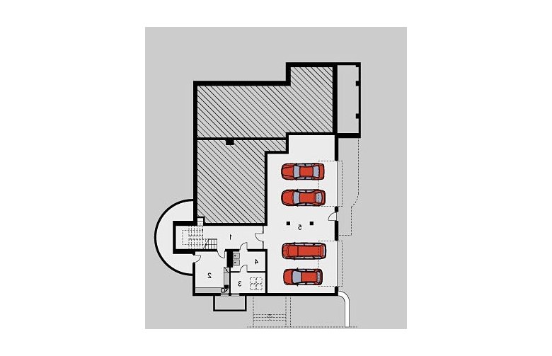 Projekt domu wolnostojącego LK&18 - piwnica