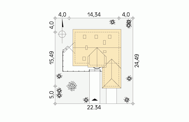 Projekt domu wielorodzinnego Batuta 2 - Usytuowanie