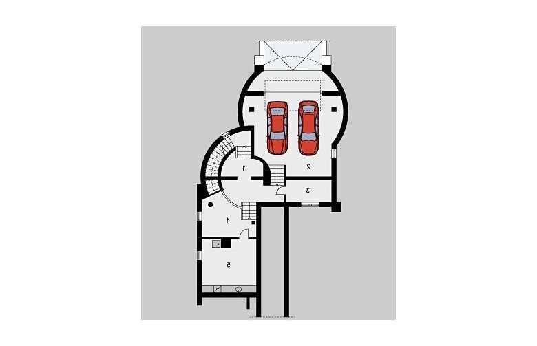 Projekt domu z poddaszem LK&34 - piwnica