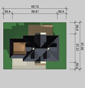 Usytuowanie budynku LK&50 w wersji lustrzanej