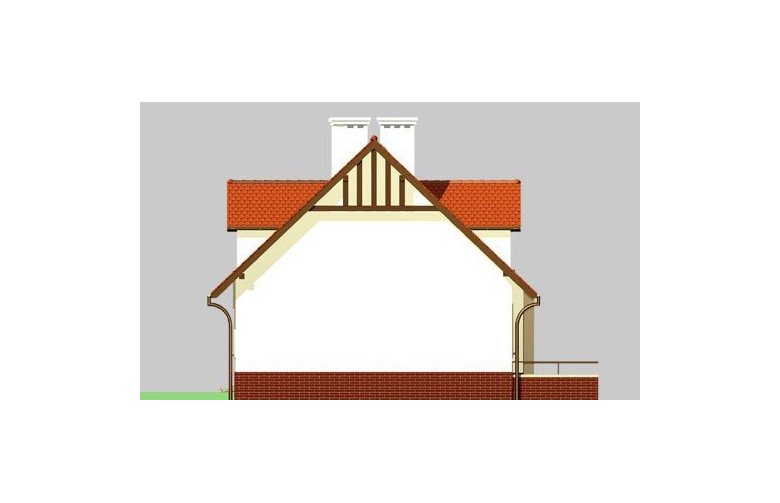 Projekt domu wolnostojącego LK&64 - elewacja 4