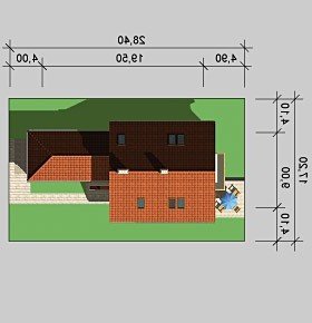 Usytuowanie budynku LK&65 w wersji lustrzanej