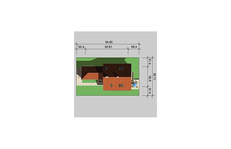 Projekt domu wolnostojącego LK&65 - Usytuowanie - wersja lustrzana