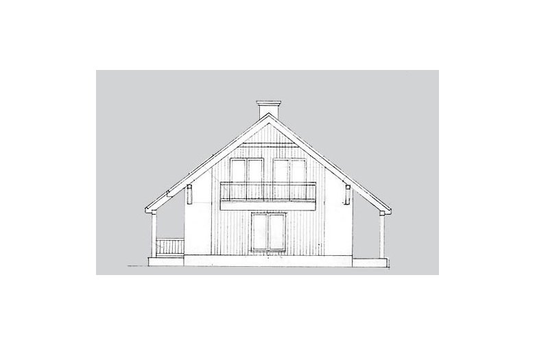 Projekt domu wolnostojącego LK&934 - elewacja 8