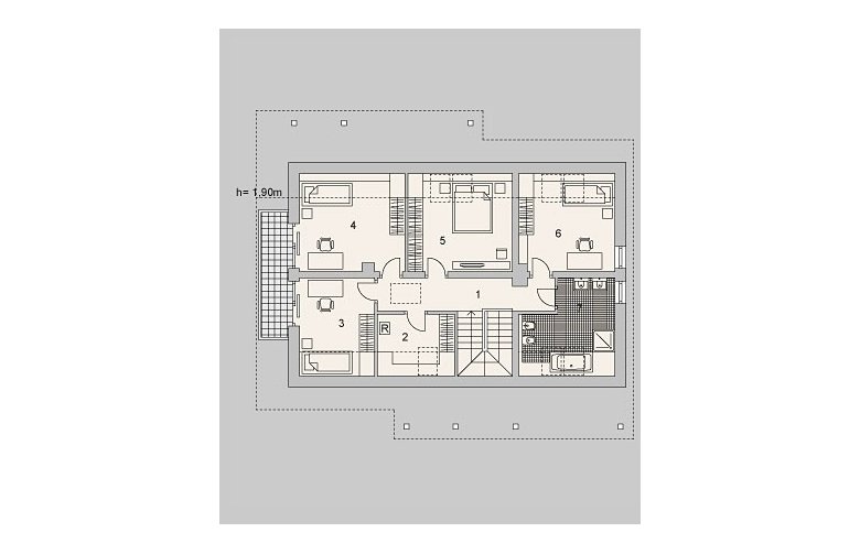 Projekt domu wolnostojącego LK&934 - poddasze