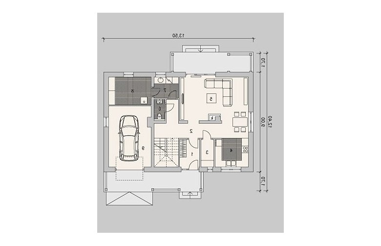 Projekt domu wolnostojącego LK&934 - parter