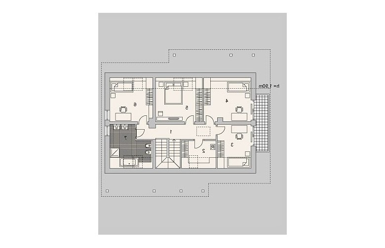 Projekt domu wolnostojącego LK&934 - poddasze