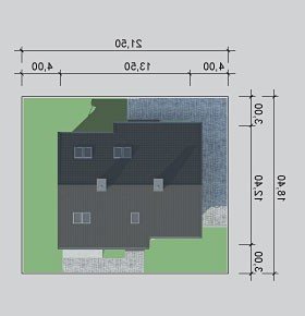 Usytuowanie budynku LK&934 w wersji lustrzanej