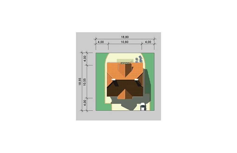 Projekt domu wolnostojącego LK&69 - Usytuowanie