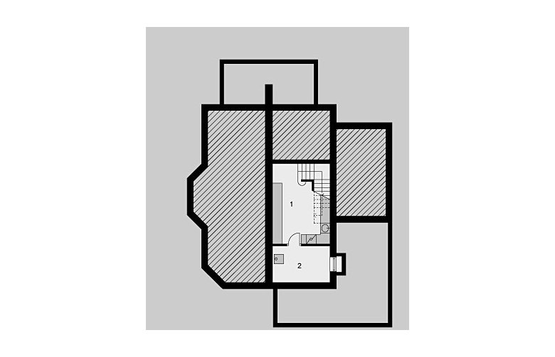Projekt domu wolnostojącego LK&70 - piwnica