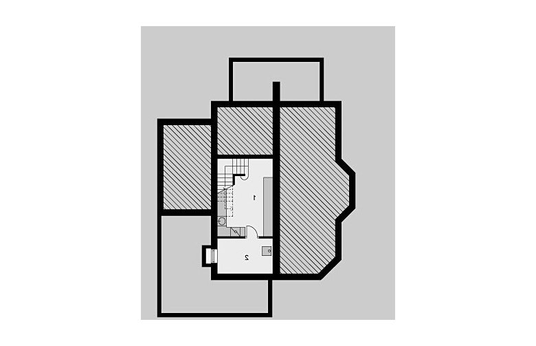 Projekt domu wolnostojącego LK&70 - piwnica