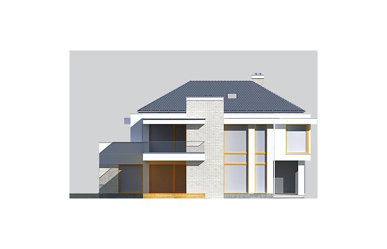 Projekt domu z poddaszem LK&984 - elewacja 3