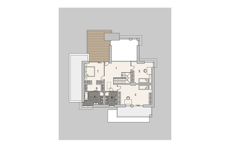 Projekt domu z poddaszem LK&984 - piętro