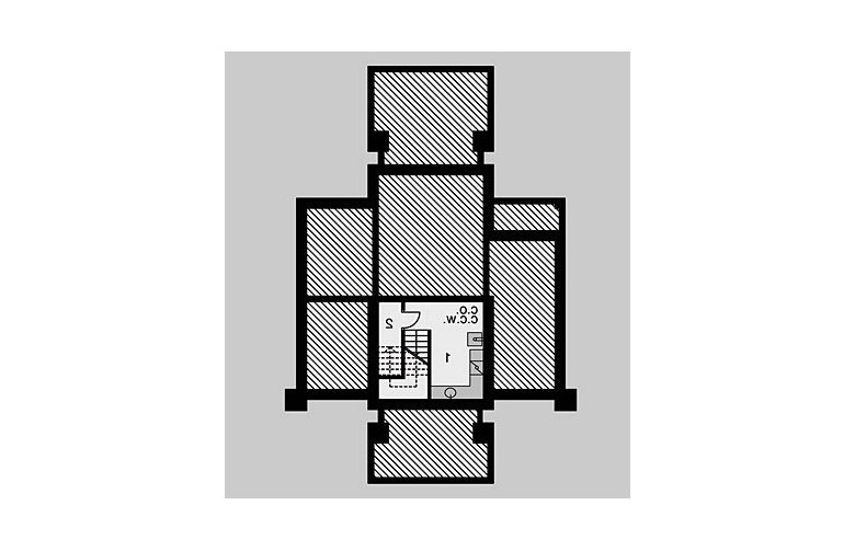 Projekt domu piętrowego LK&73 - piwnica