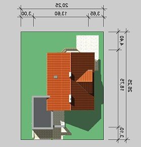 Usytuowanie budynku LK&76 w wersji lustrzanej