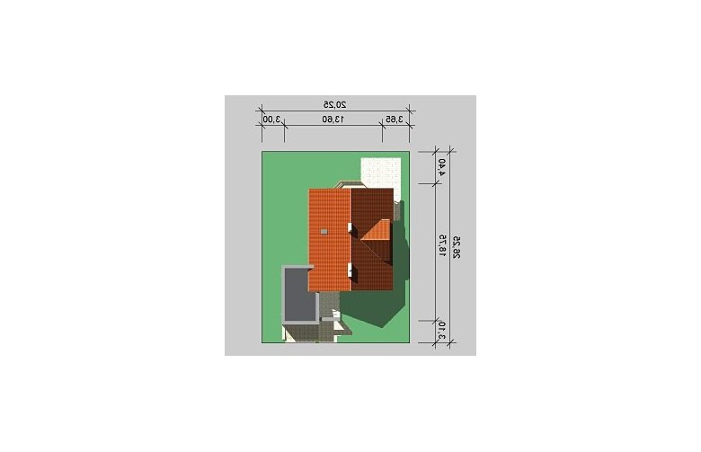 Projekt domu wolnostojącego LK&76 - Usytuowanie - wersja lustrzana