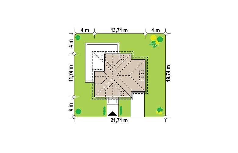 Projekt domu wolnostojącego Z283 - Usytuowanie