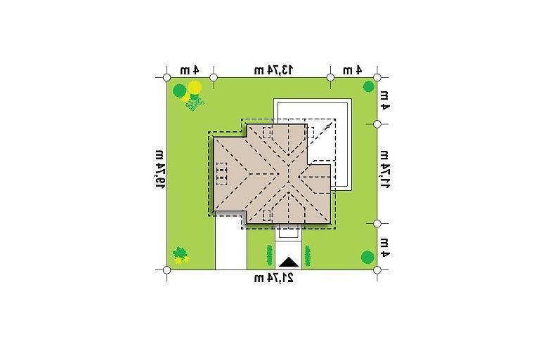 Projekt domu wolnostojącego Z283 - Usytuowanie - wersja lustrzana