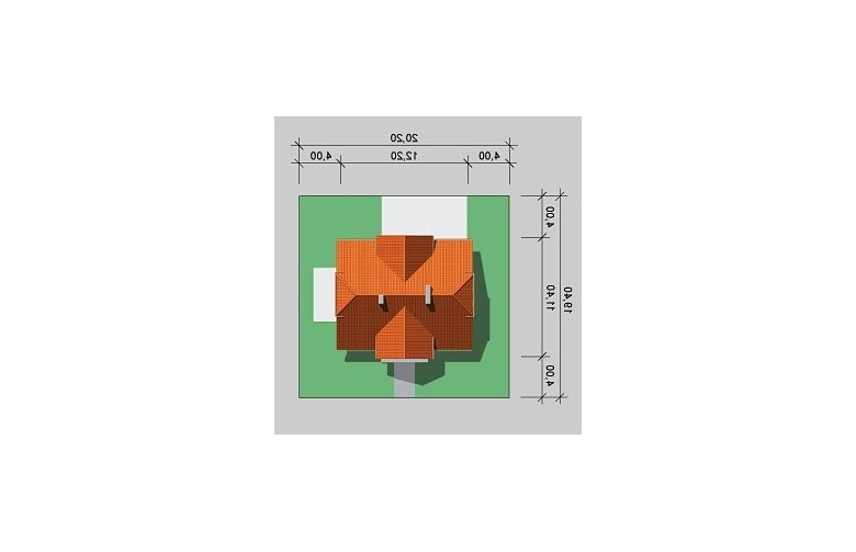 Projekt domu wolnostojącego LK&77 - Usytuowanie - wersja lustrzana