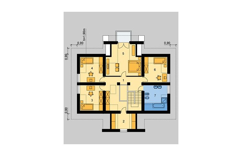 Projekt domu piętrowego LK&85 - poddasze