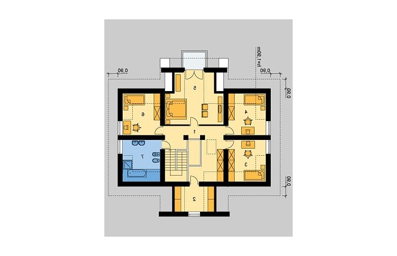 Projekt domu piętrowego LK&85 - poddasze