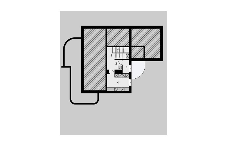 Projekt domu wolnostojącego LK&86 - piwnica