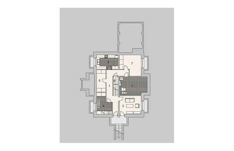 Projekt domu szeregowego LK&909 - piwnica