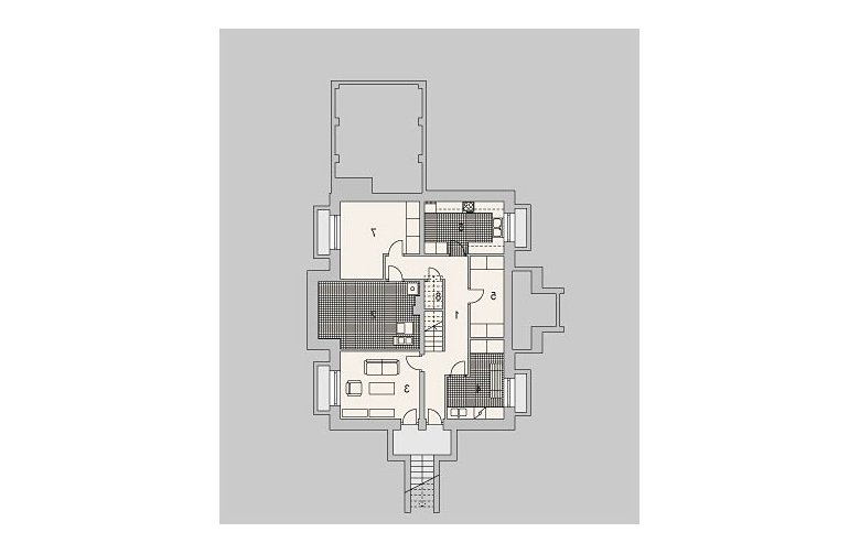 Projekt domu szeregowego LK&909 - piwnica