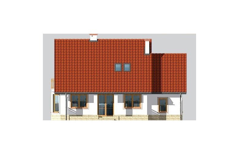 Projekt domu wolnostojącego LK&90 - elewacja 3
