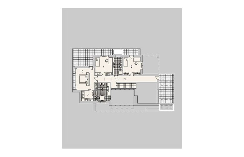 Projekt domu szkieletowego LK&999 - piętro