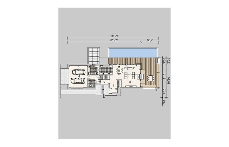 Projekt domu z poddaszem LK&975 - parter