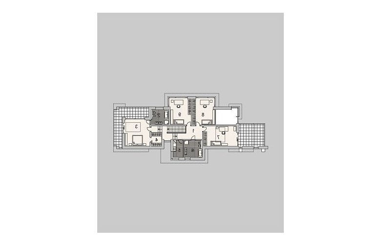Projekt domu z poddaszem LK&975 - piętro