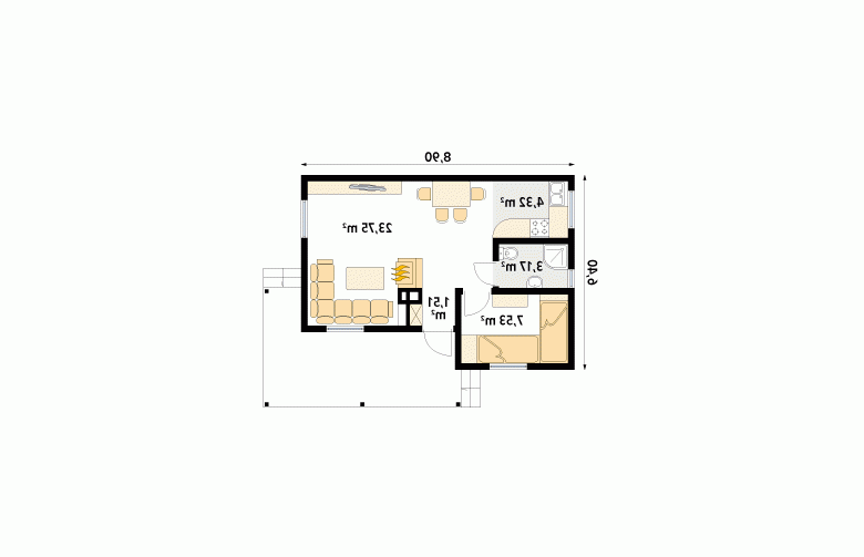 Projekt domu letniskowego Best 3 dr-S - 