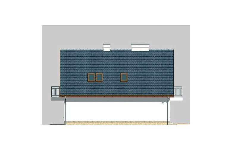 Projekt domu wolnostojącego LK&102 - elewacja 4