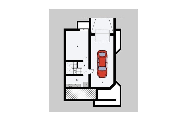 Projekt domu wolnostojącego LK&102 - piwnica