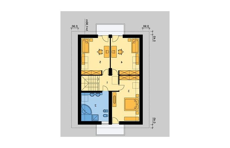 Projekt domu wolnostojącego LK&102 - poddasze