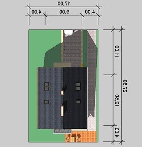 Usytuowanie budynku LK&102 w wersji lustrzanej