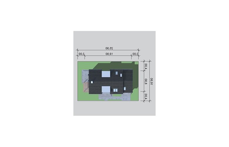 Projekt domu wolnostojącego LK&911 - Usytuowanie - wersja lustrzana