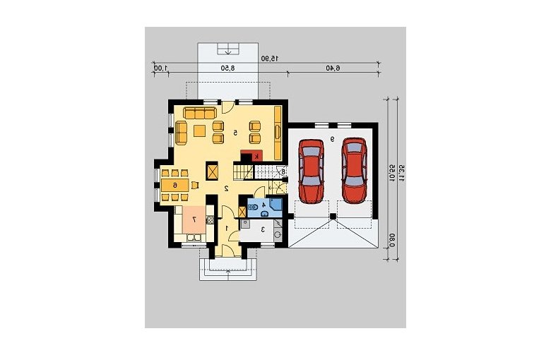 Projekt domu wolnostojącego LK&350 - parter