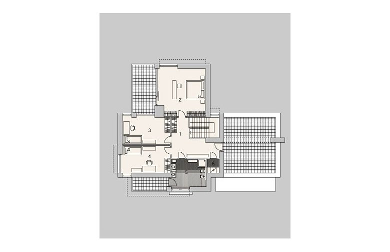 Projekt domu szkieletowego LK&935 - piętro