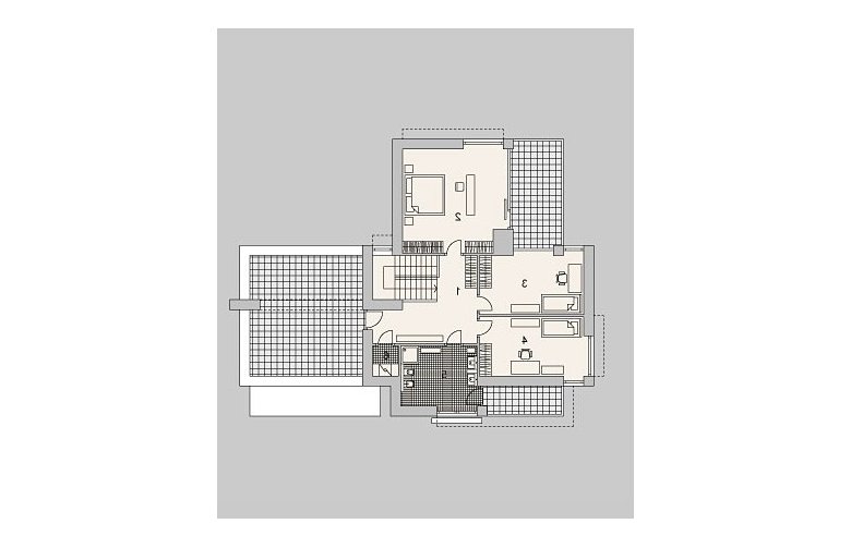Projekt domu szkieletowego LK&935 - piętro