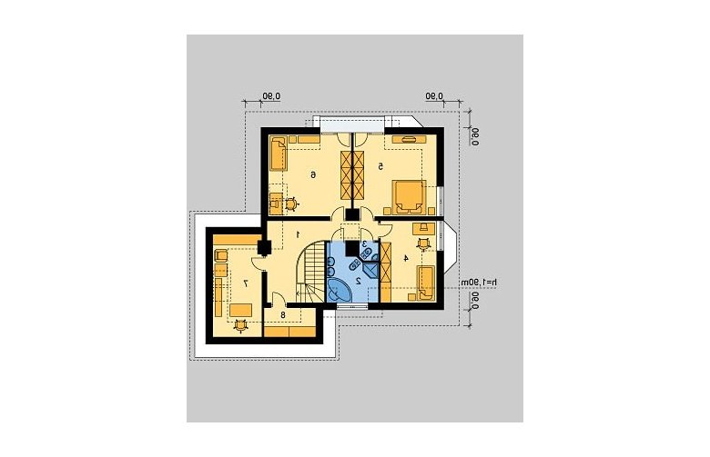 Projekt domu wolnostojącego LK&124 - poddasze