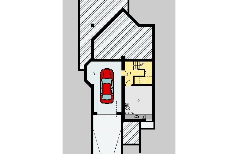Projekt domu jednorodzinnego LK&130 - piwnica