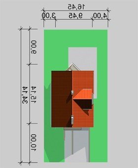 Usytuowanie budynku LK&130 w wersji lustrzanej