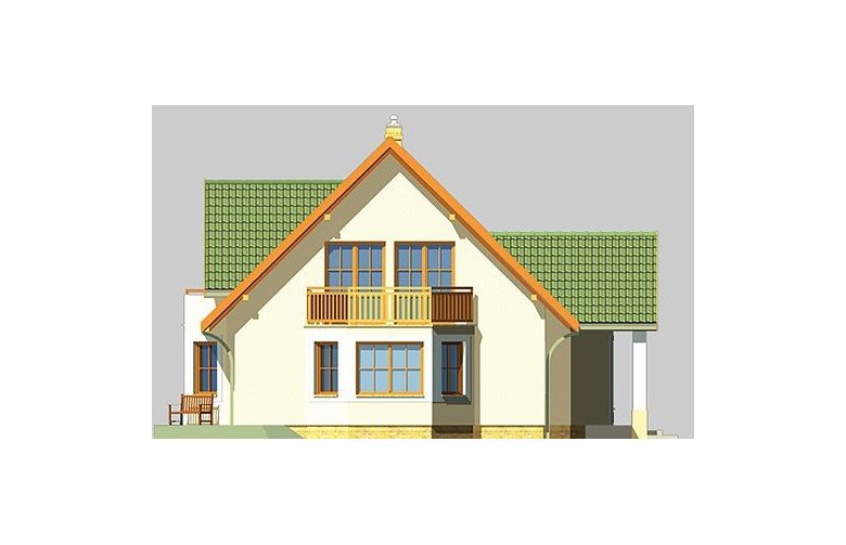 Projekt domu jednorodzinnego LK&133 - elewacja 2