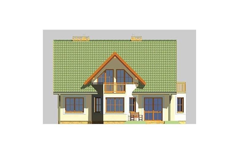 Projekt domu jednorodzinnego LK&133 - elewacja 3